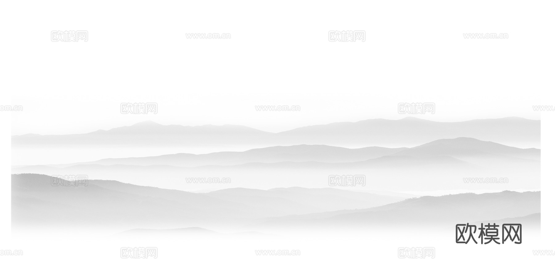 中式新中式山水水墨壁纸壁画