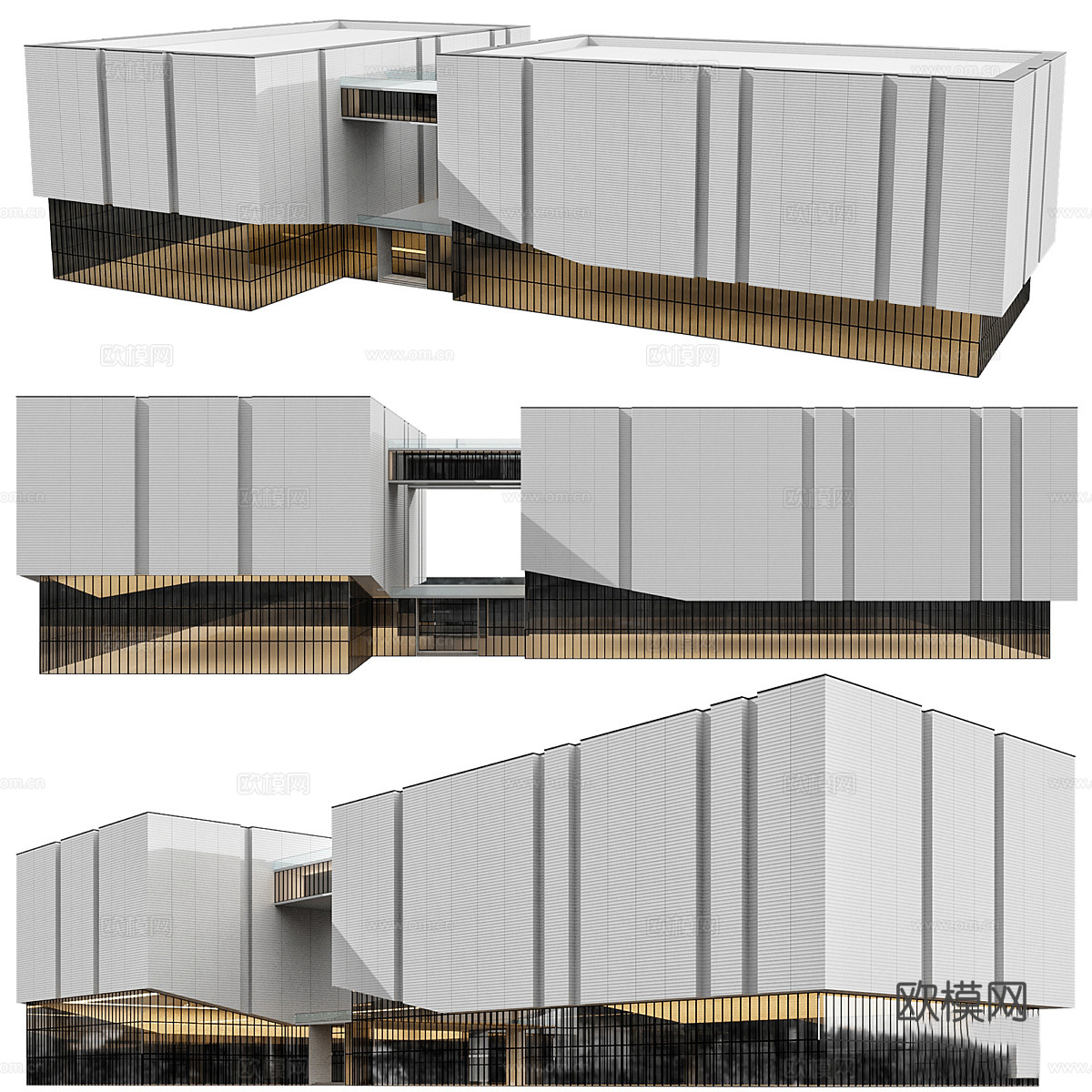 商场 购物中心 商业建筑3d模型下载（渲染图2）