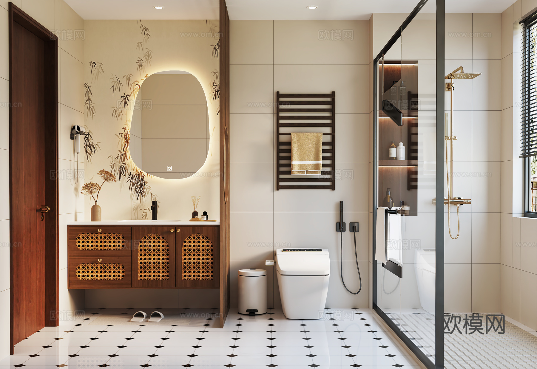 宋式中古卫生间su模型