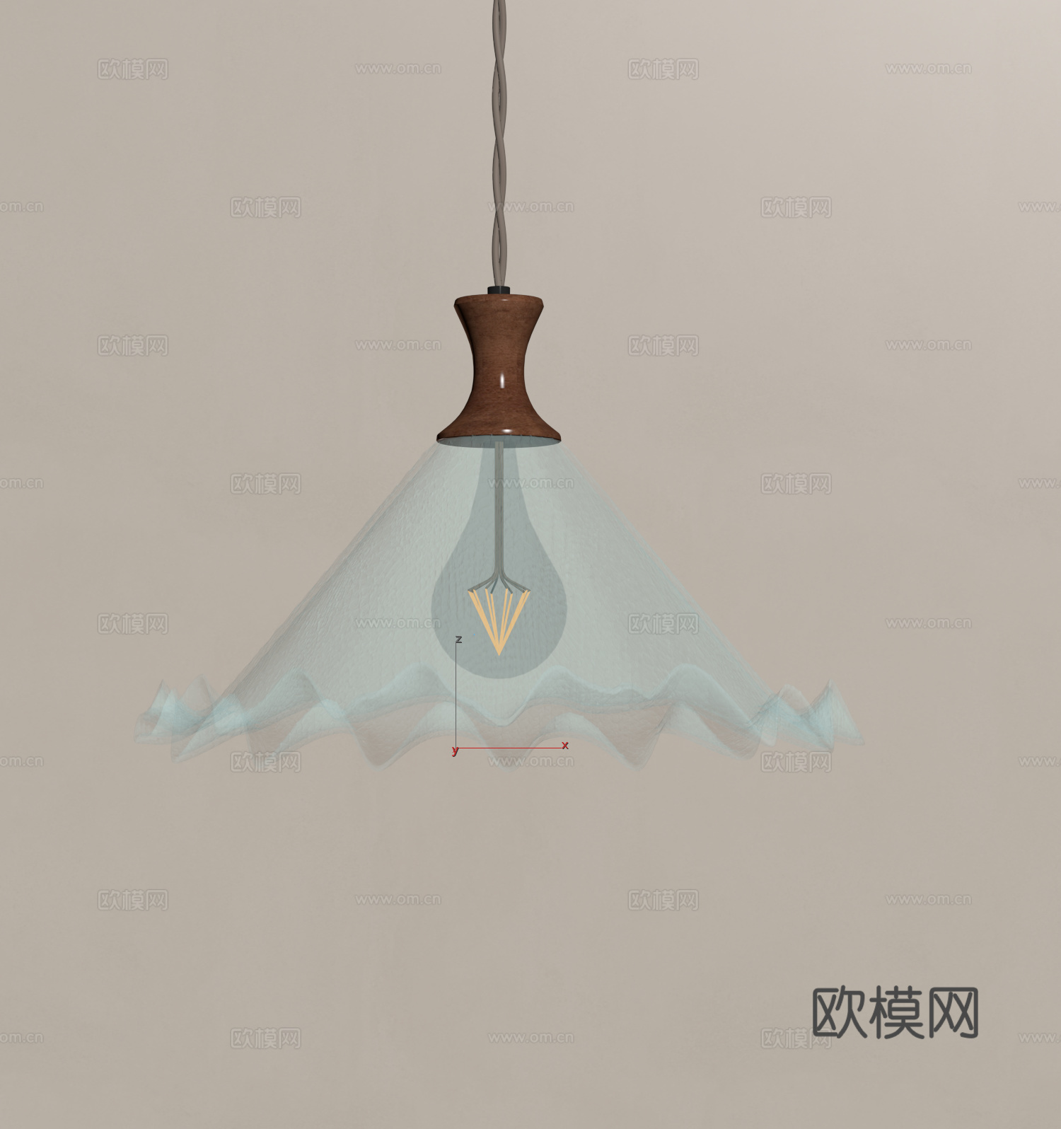 法式复古吊灯su模型
