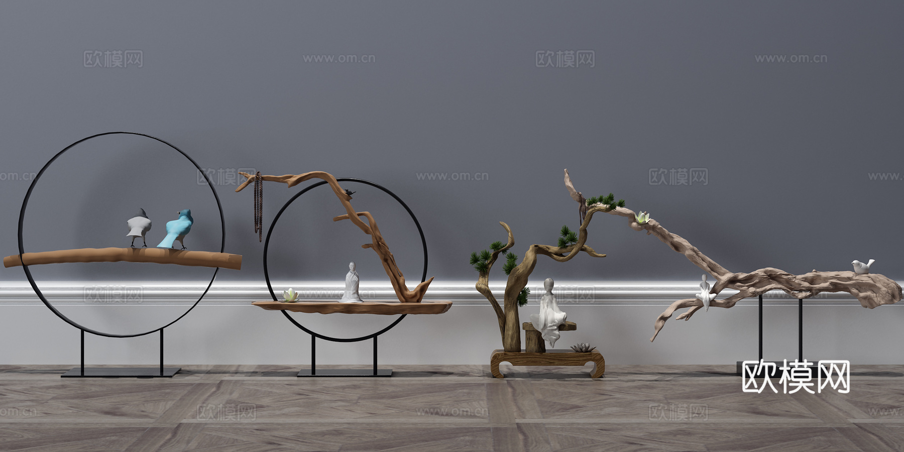 中式饰品摆件 工艺品 装饰品3d模型下载