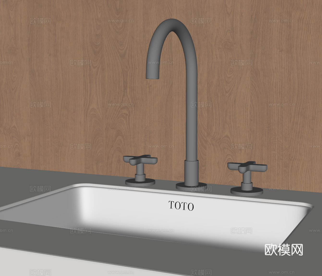 现代水龙头su模型