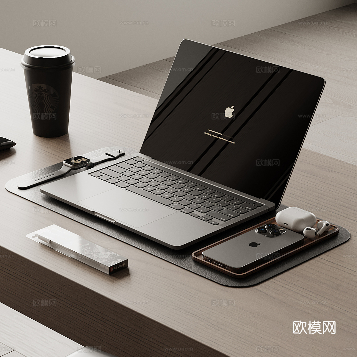 现代苹果笔记本电脑su模型