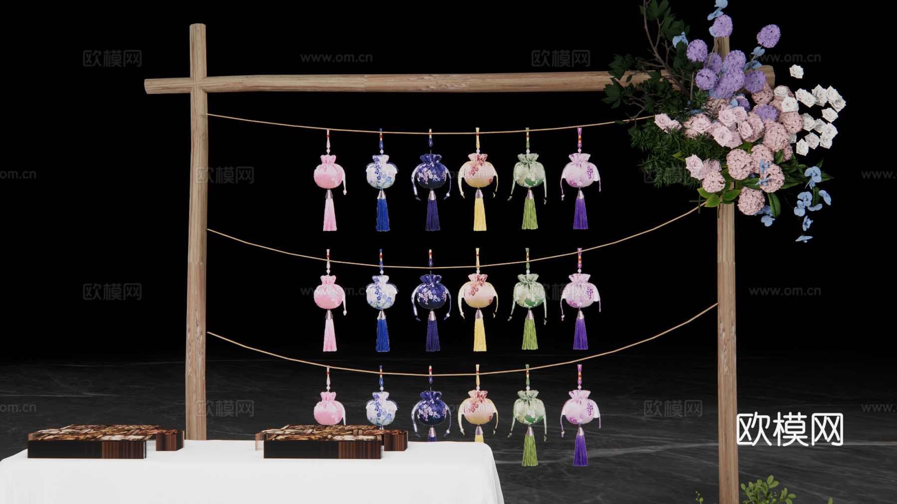 婚礼游园会游戏之香囊包su模型