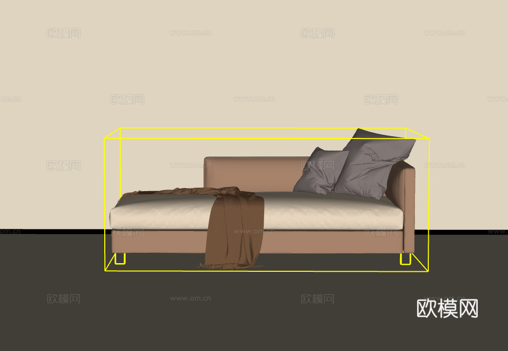 双人沙发su模型
