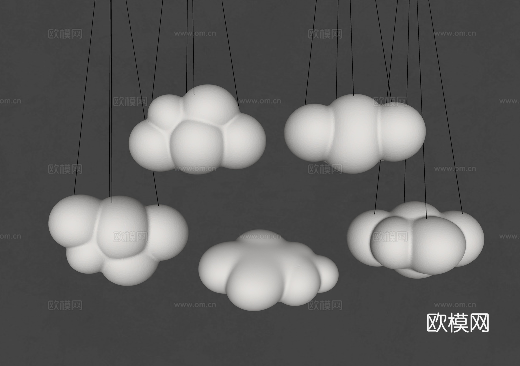 云朵灯 云朵 云朵装饰 云朵美陈 云朵吊灯 可爱云朵装饰su模型