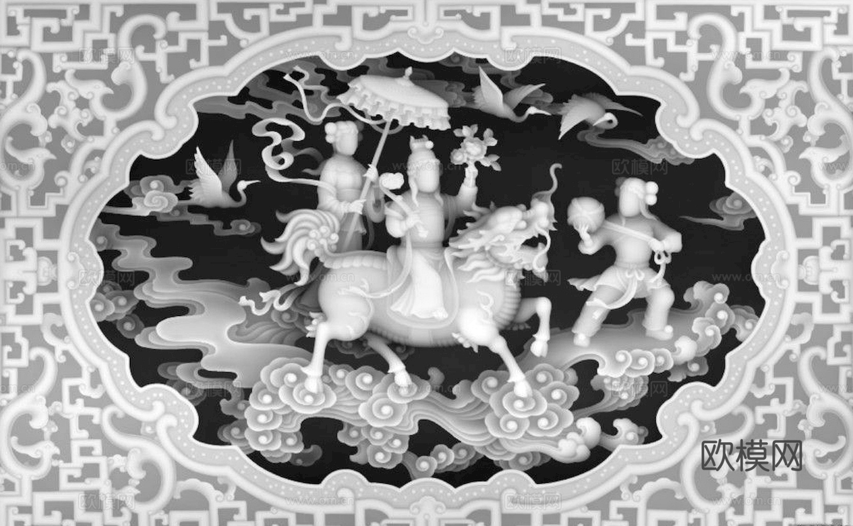 浮雕 金属浮雕 铜雕 木质雕花 十二生肖 黑白凹凸浮雕灰度图下载