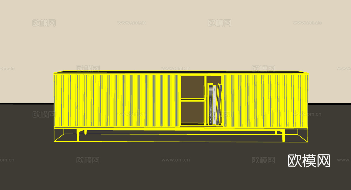电视柜su模型