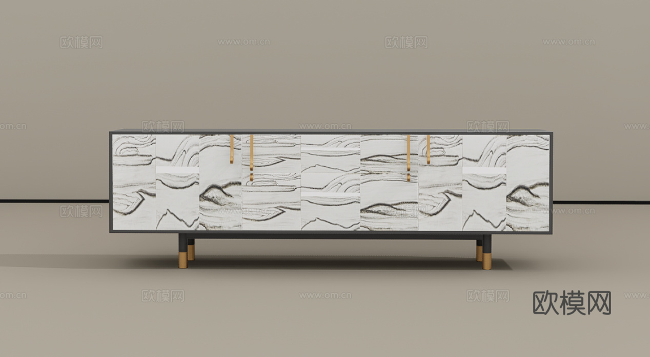 电视柜su模型