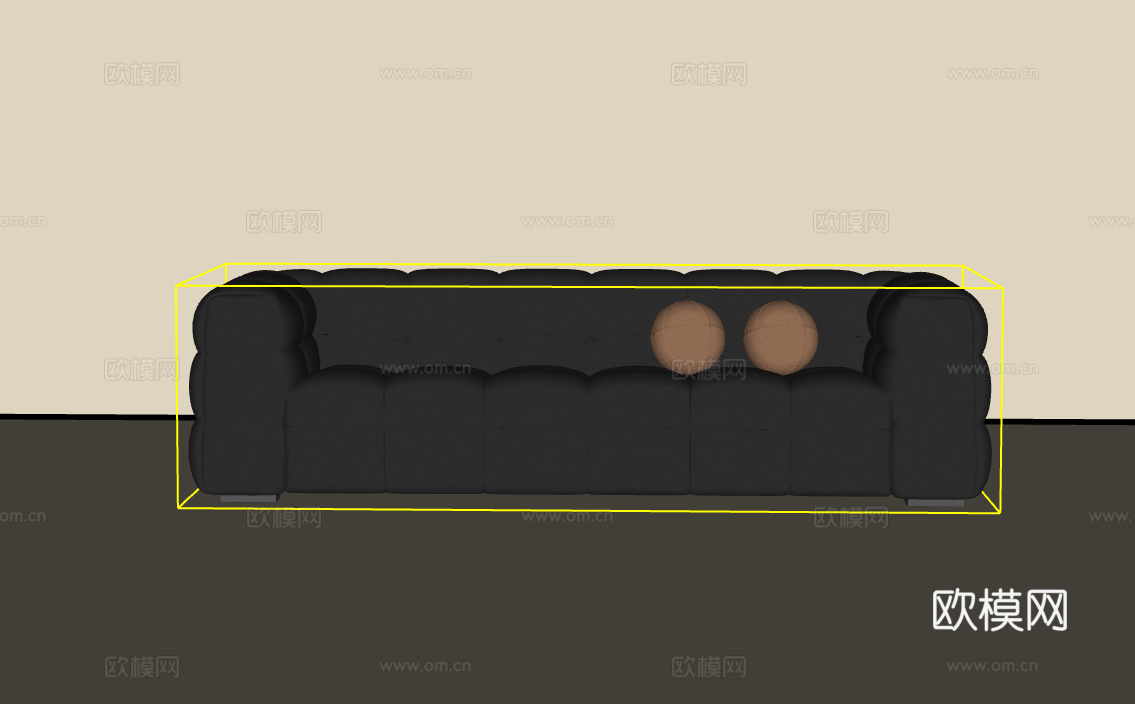 双人沙发su模型