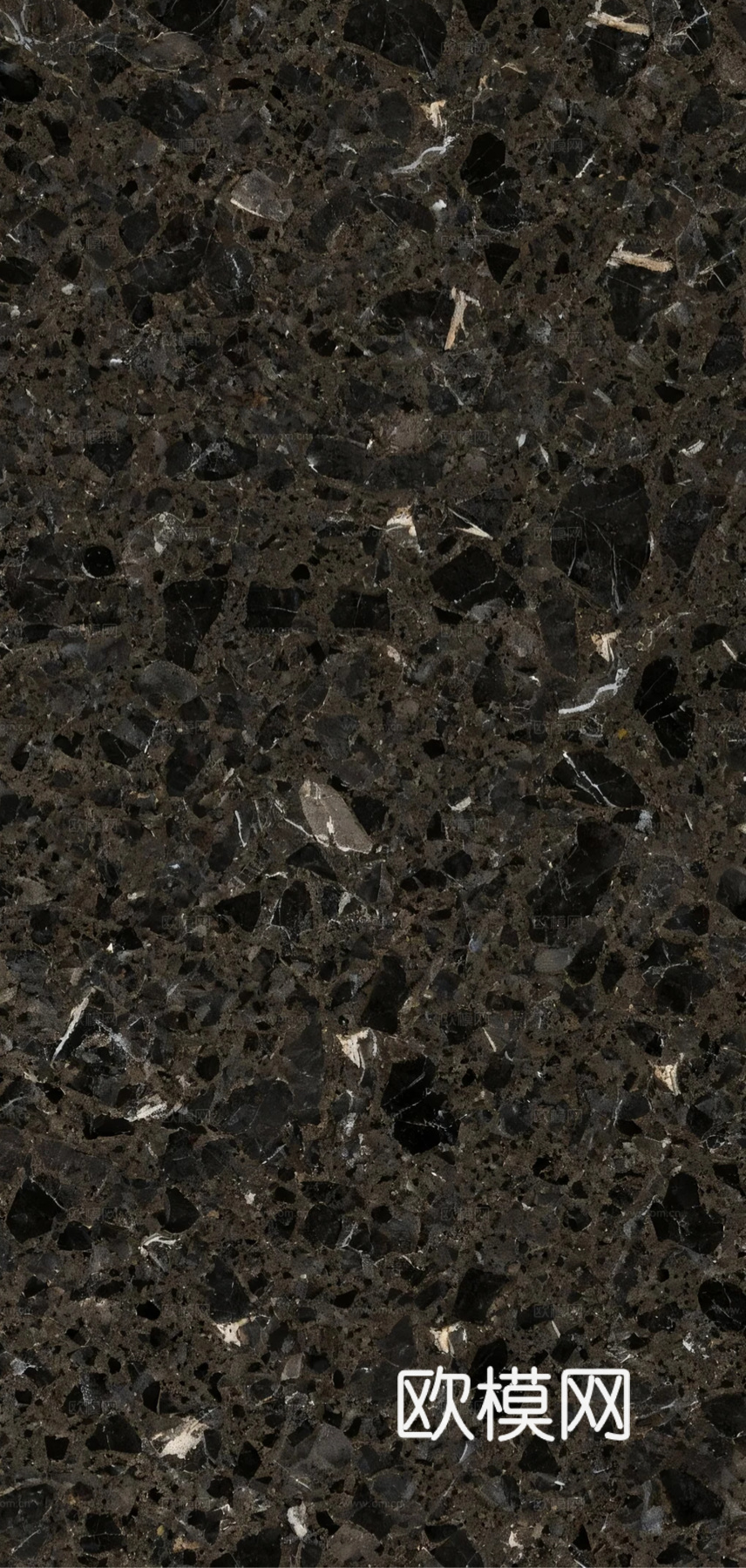 现代简约 深色水磨石 黑色水磨石瓷砖 黑金水磨石