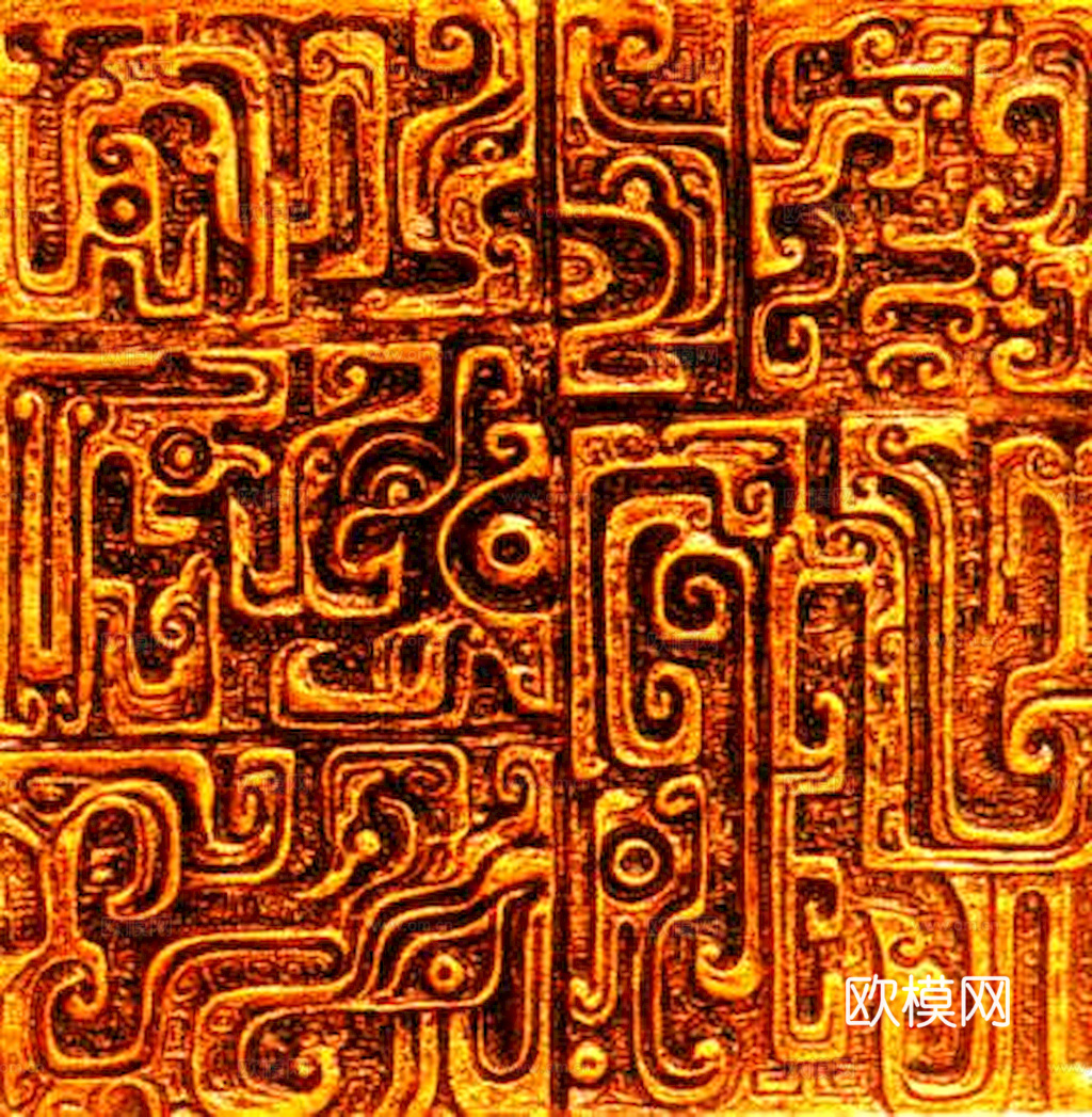 浮雕 金属浮雕 铜雕 木质雕花 十二生肖 黑白凹凸浮雕灰度图