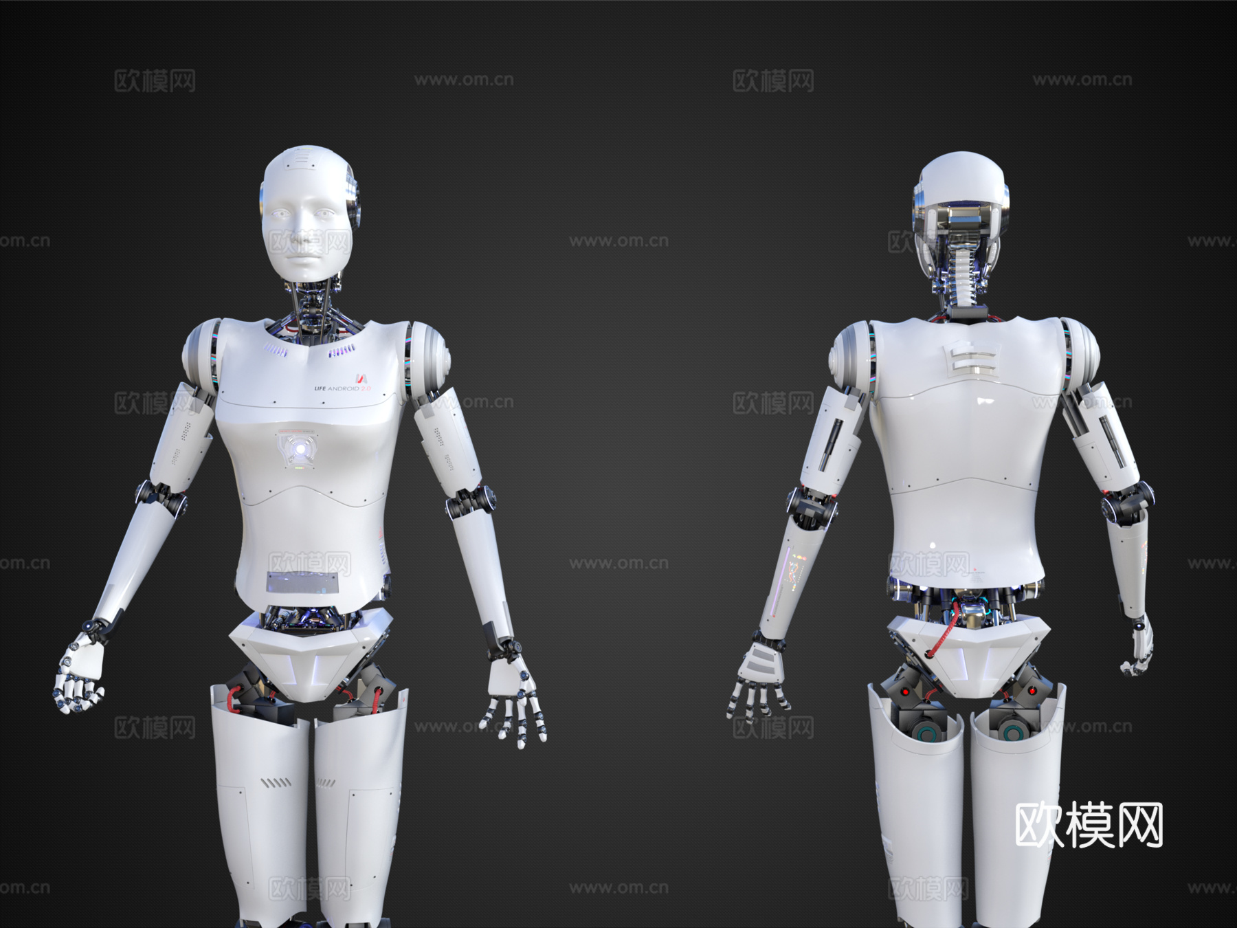 接待机器人su模型