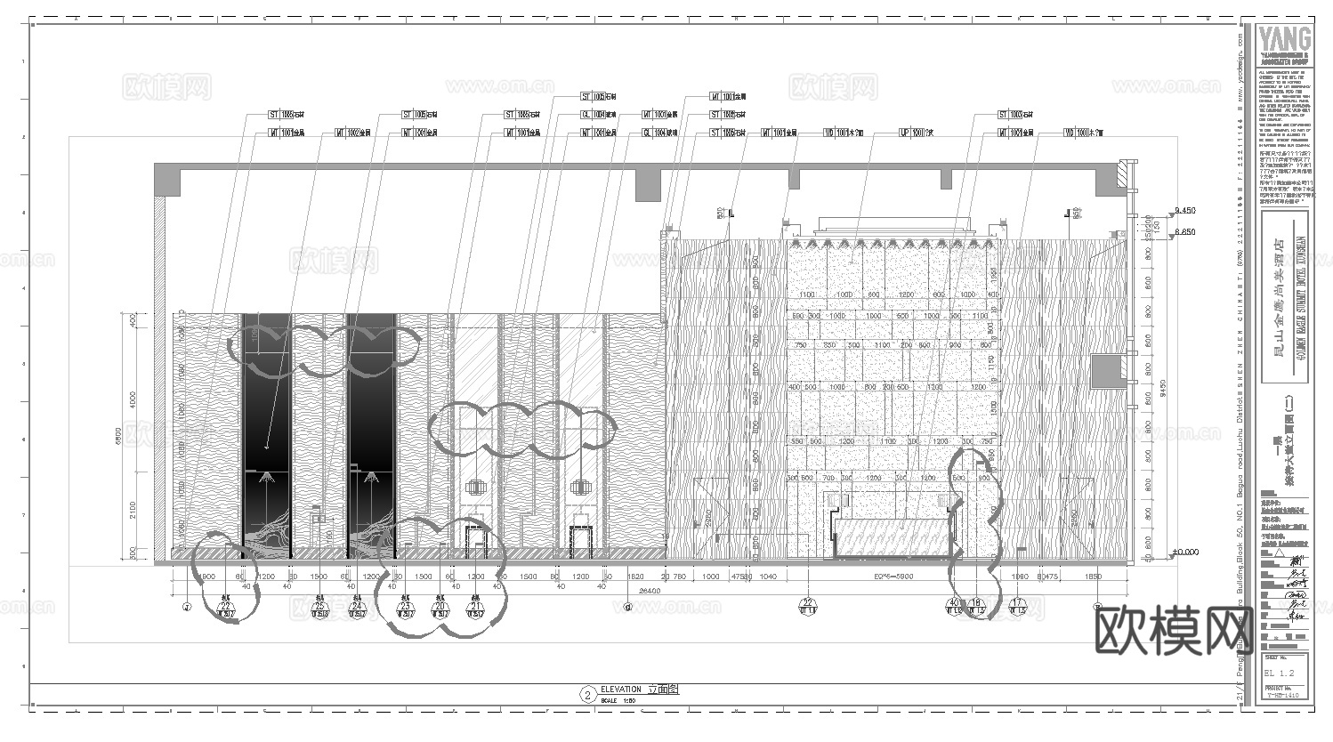 最新6套 大酒店 施工图合集cad施工图下载（渲染图3）