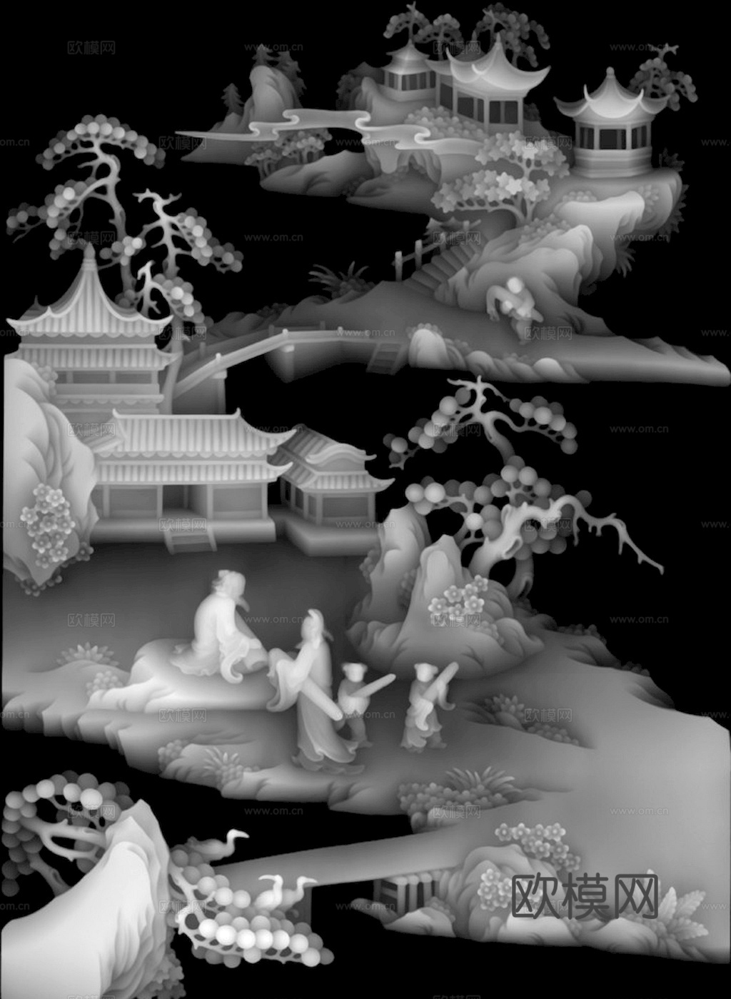 浮雕 金属浮雕 铜雕 木质雕花 十二生肖 黑白凹凸浮雕灰度图