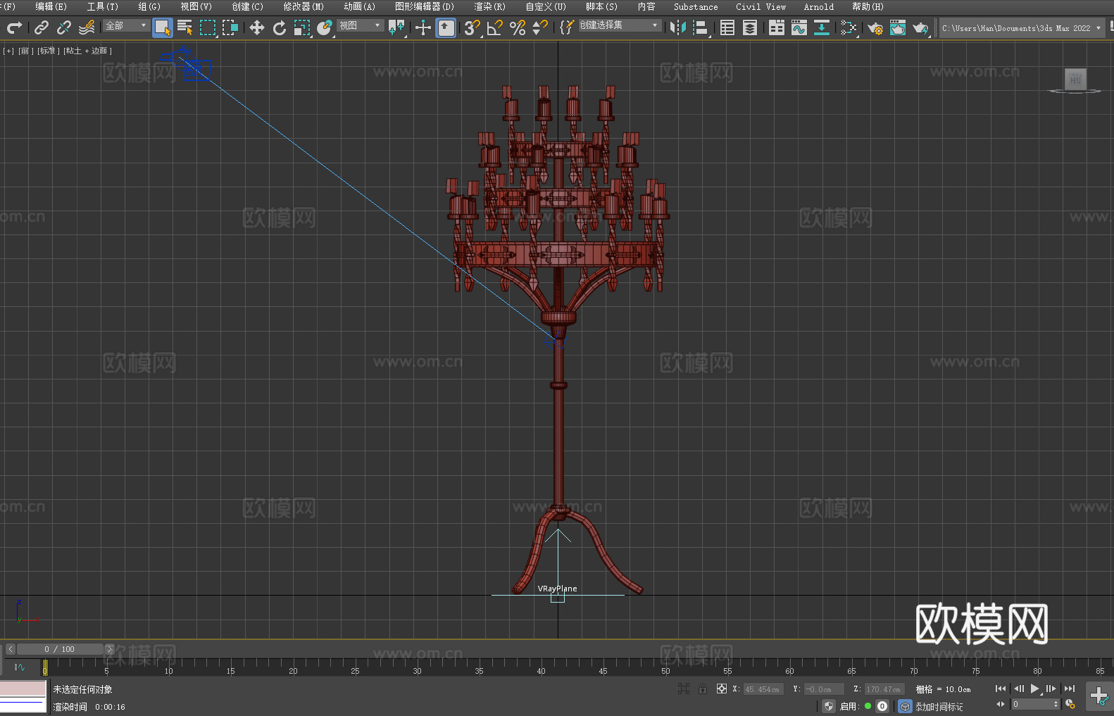 烛台 蜡烛架 多层烛台 立式烛台 铁艺烛台3d模型下载（渲染图3）