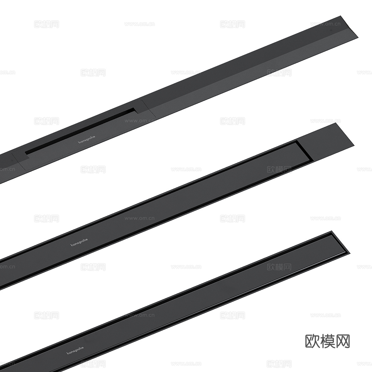 现代极简汉斯格雅花淋浴槽 地漏3d模型下载（渲染图3）