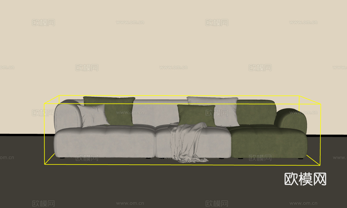 双人沙发su模型