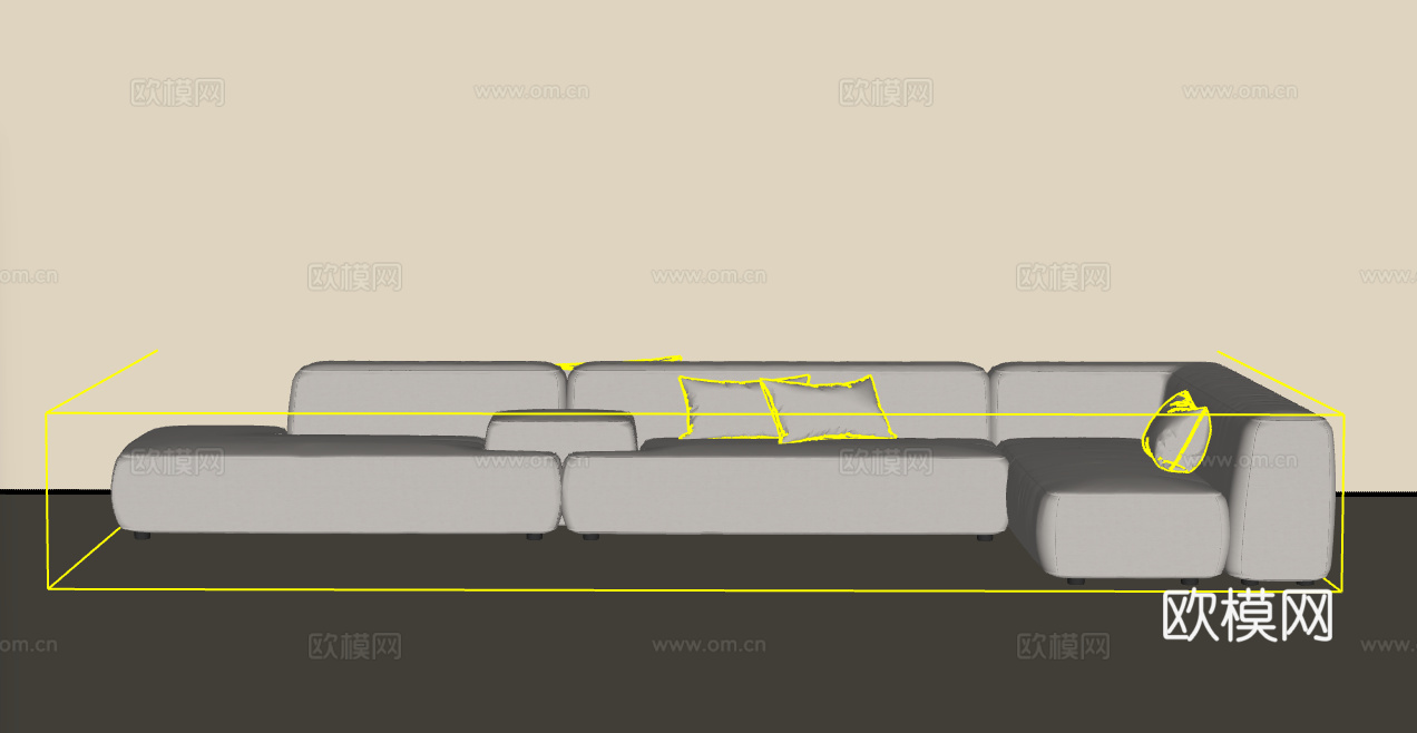 多人沙发su模型
