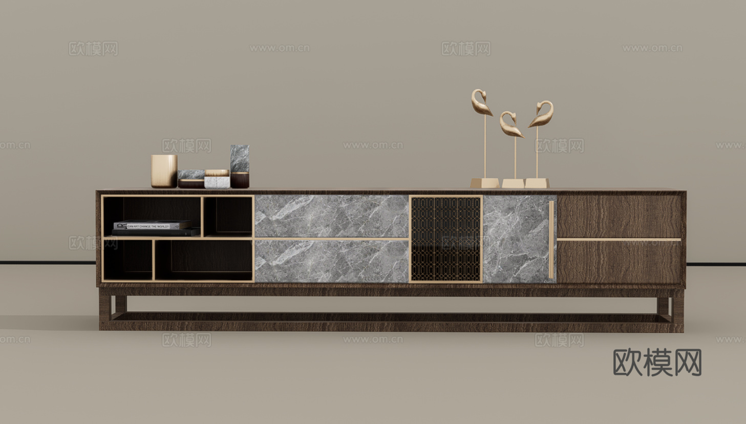 电视柜su模型