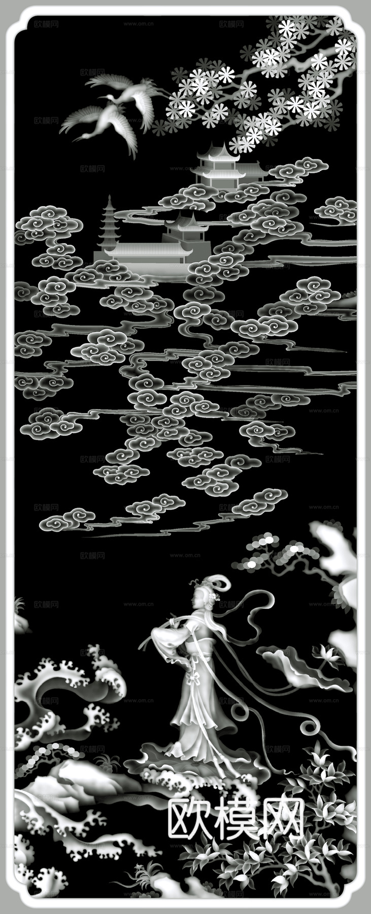 浮雕 金属浮雕 铜雕 木质雕花 十二生肖 黑白凹凸浮雕灰度图下载