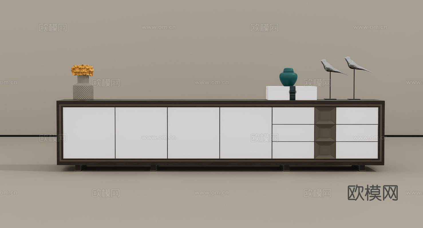 电视柜su模型