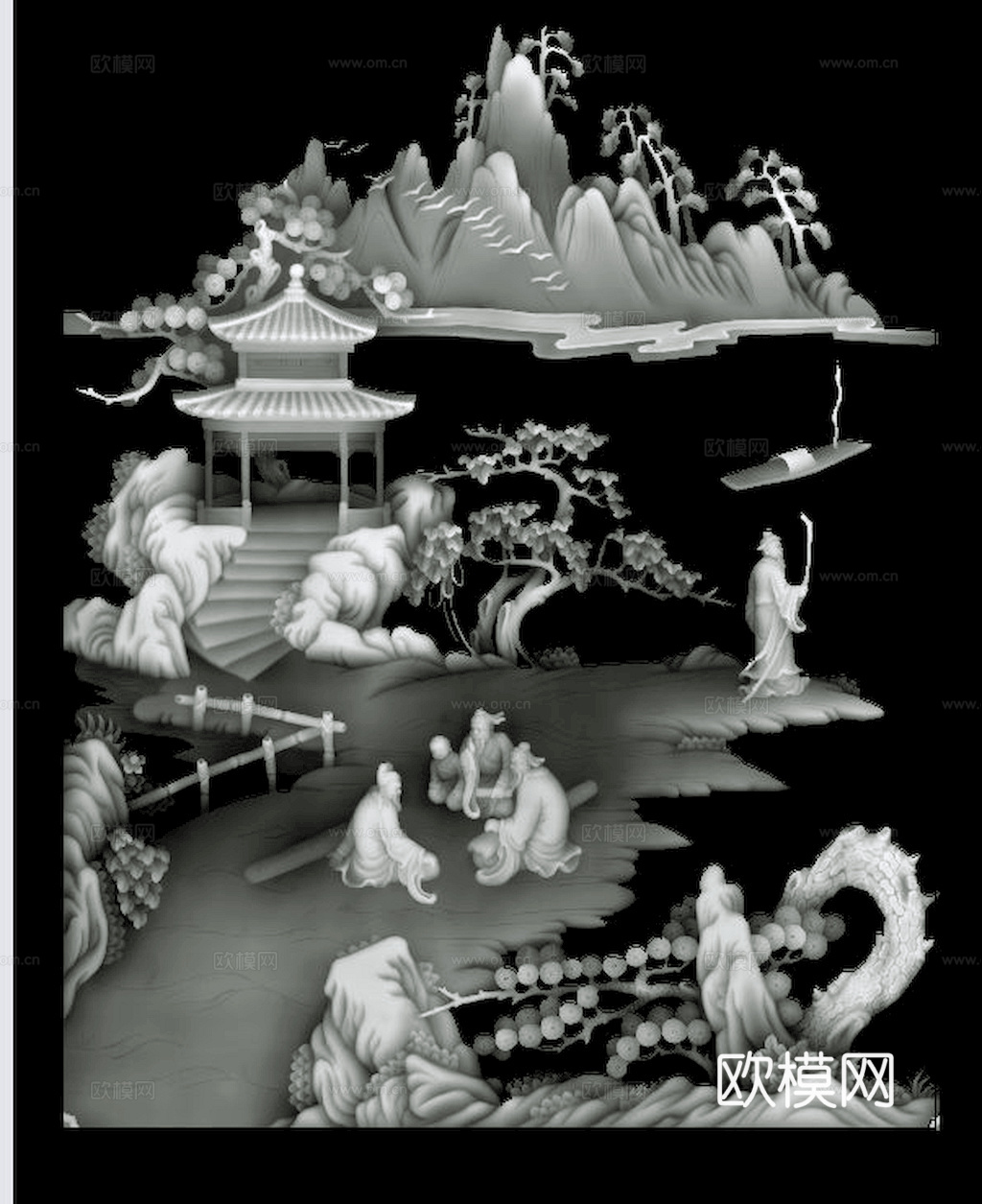 浮雕 金属浮雕 铜雕 木质雕花 十二生肖 黑白凹凸浮雕灰度图下载