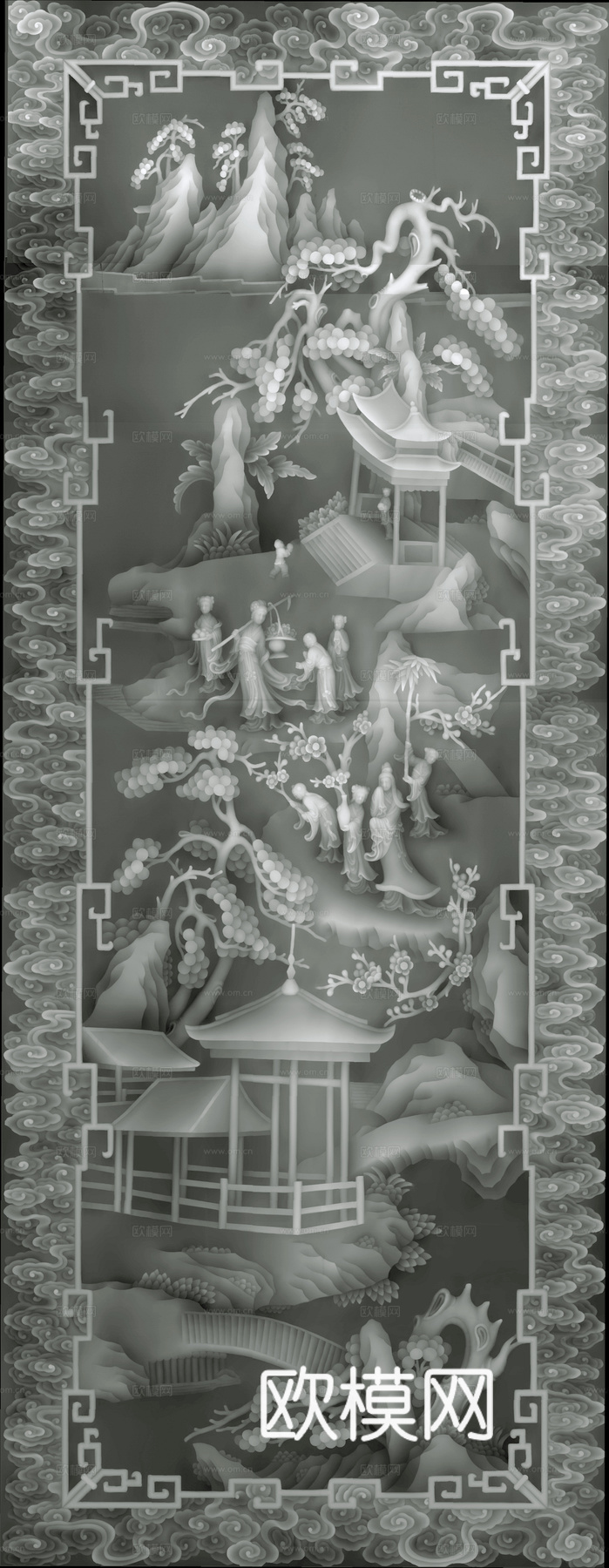 浮雕 金属浮雕 铜雕 木质雕花 十二生肖 黑白凹凸浮雕灰度图