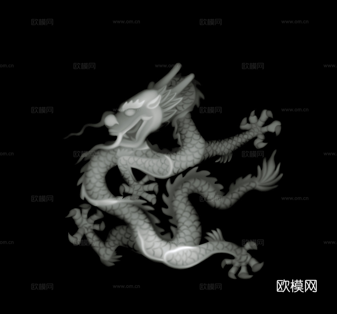 浮雕 金属浮雕 铜雕 木质雕花 十二生肖 黑白凹凸浮雕灰度图