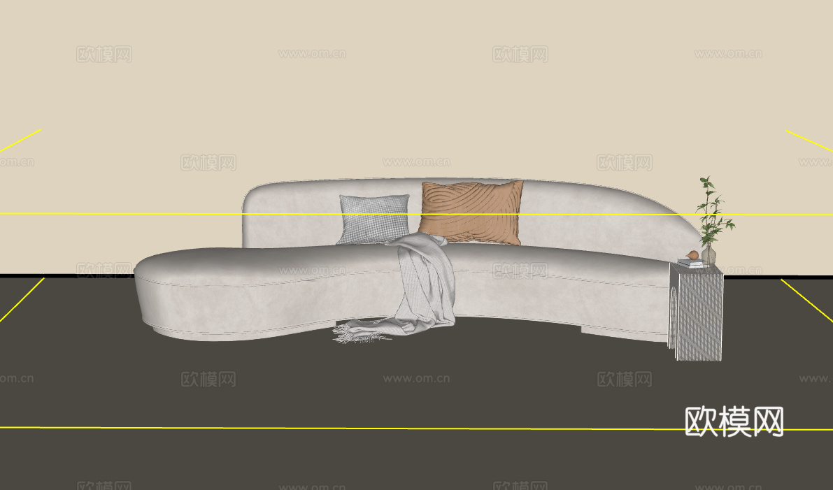 双人沙发su模型