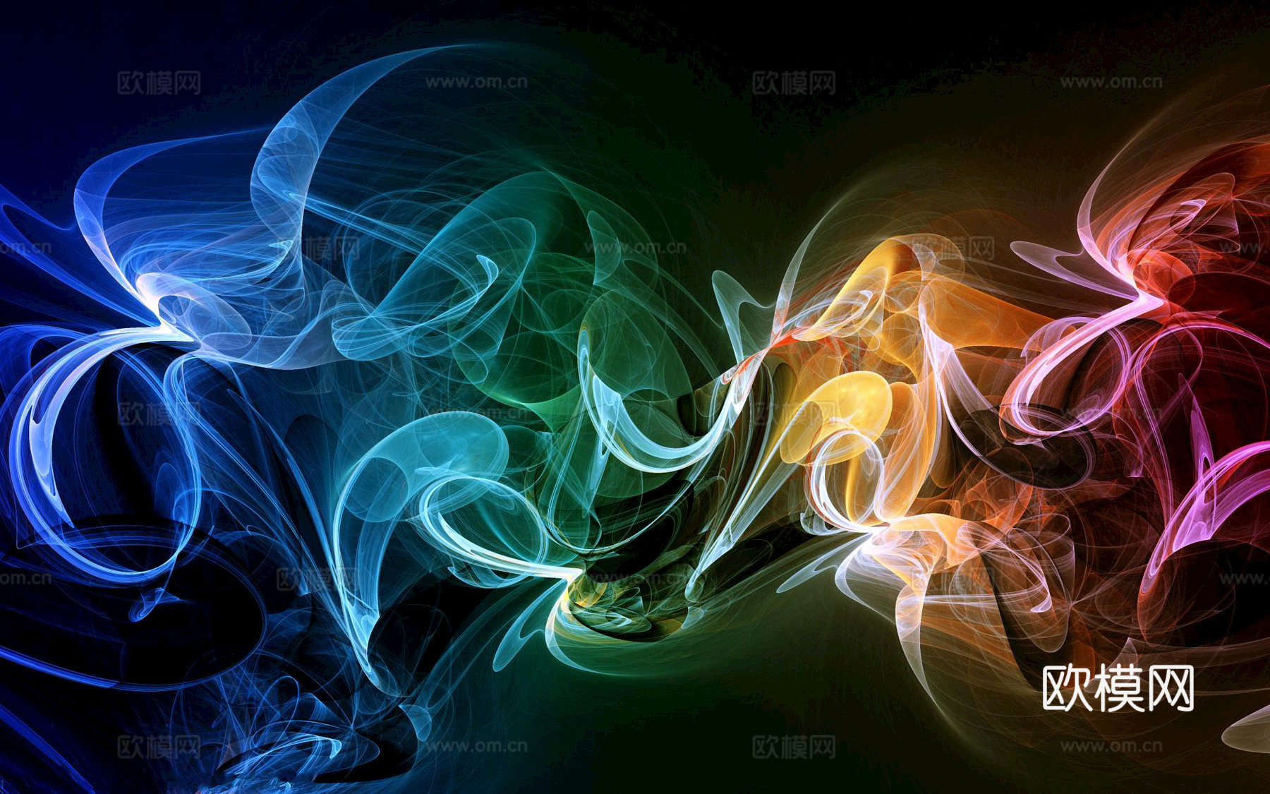 烟雾 雾气 浓烟 烟圈 变幻彩色烟雾