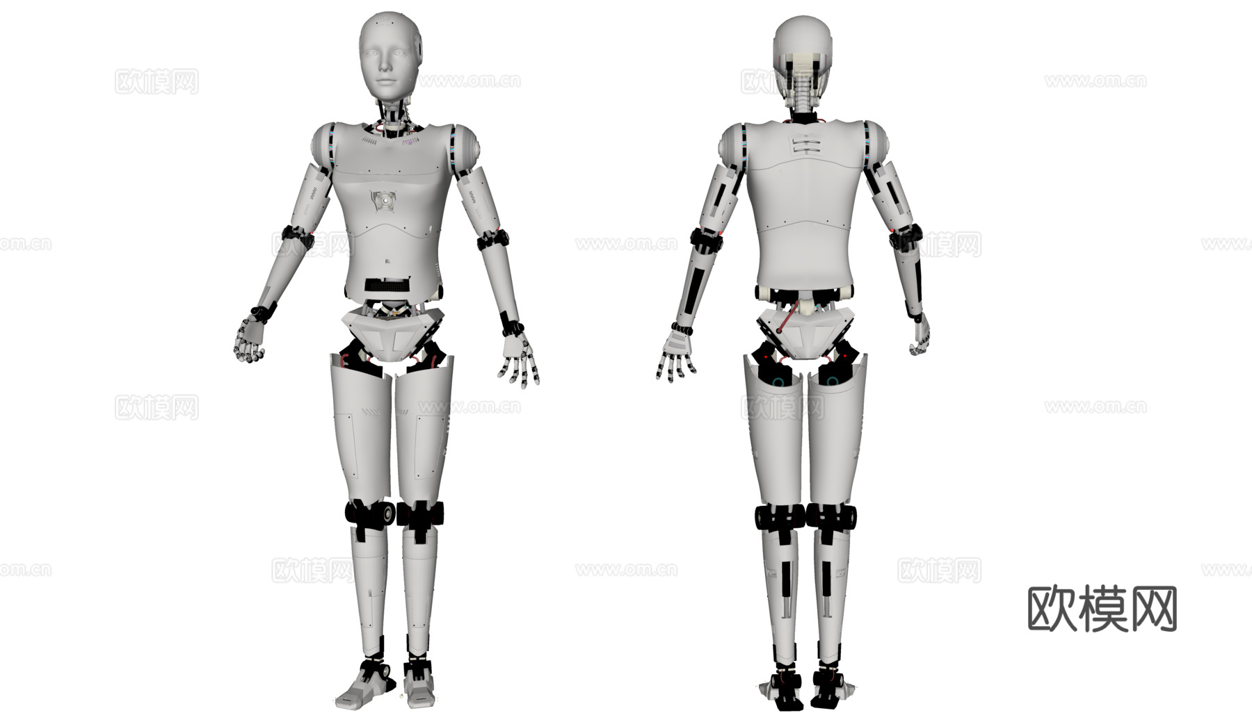 接待机器人su模型