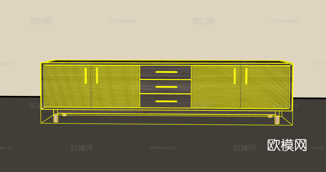 电视柜su模型
