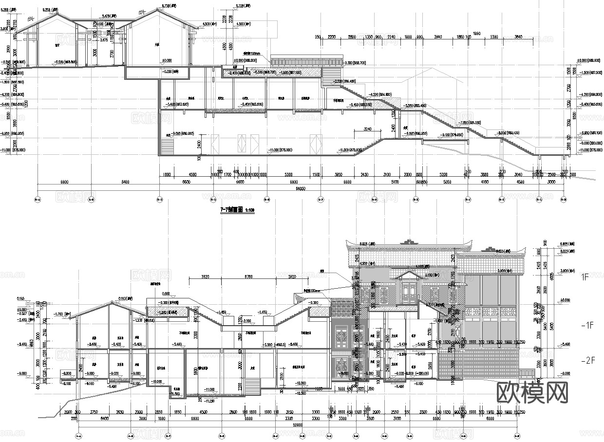最新5套 大酒店 施工图合集cad施工图