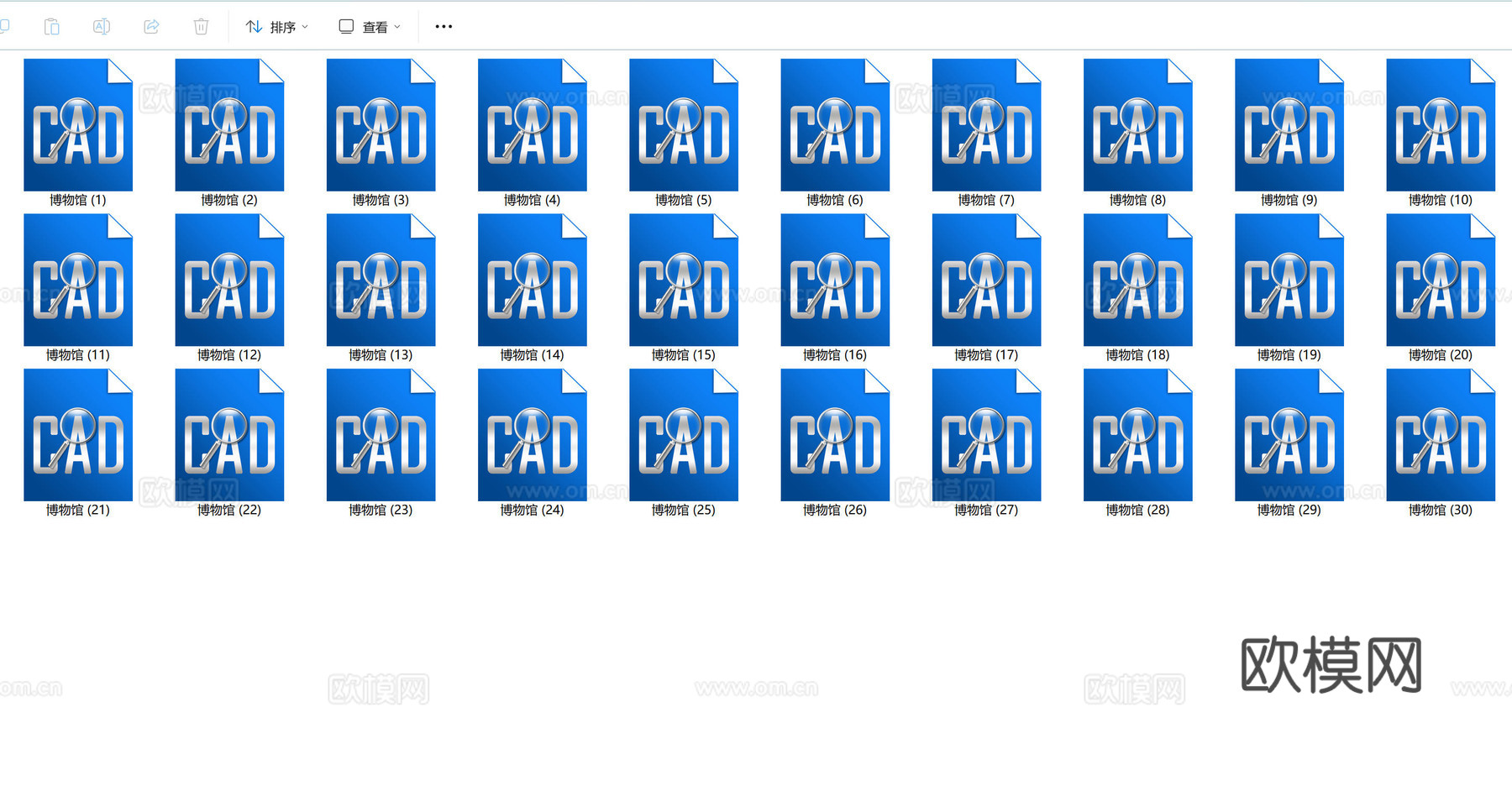 30套博物馆CAD平面图cad施工图