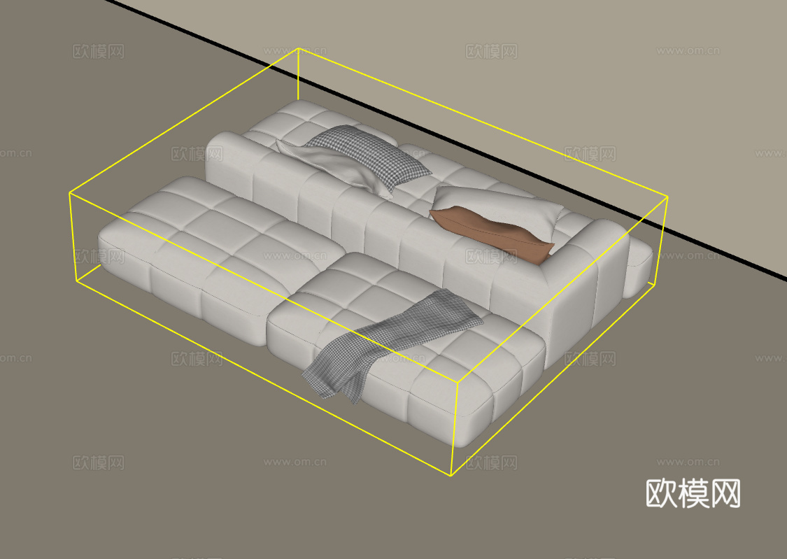 沙发组合su模型
