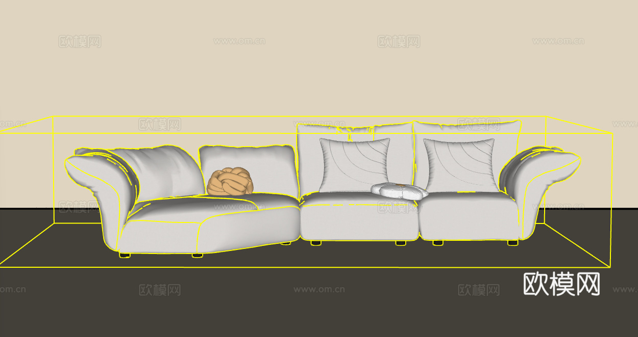 休闲沙发su模型