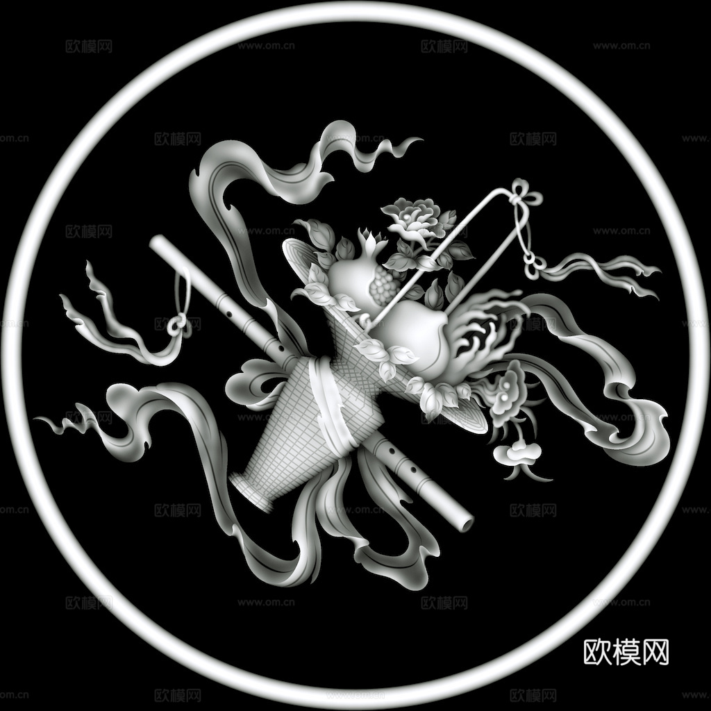 浮雕 金属浮雕 铜雕 木质雕花 十二生肖 黑白凹凸浮雕灰度图下载