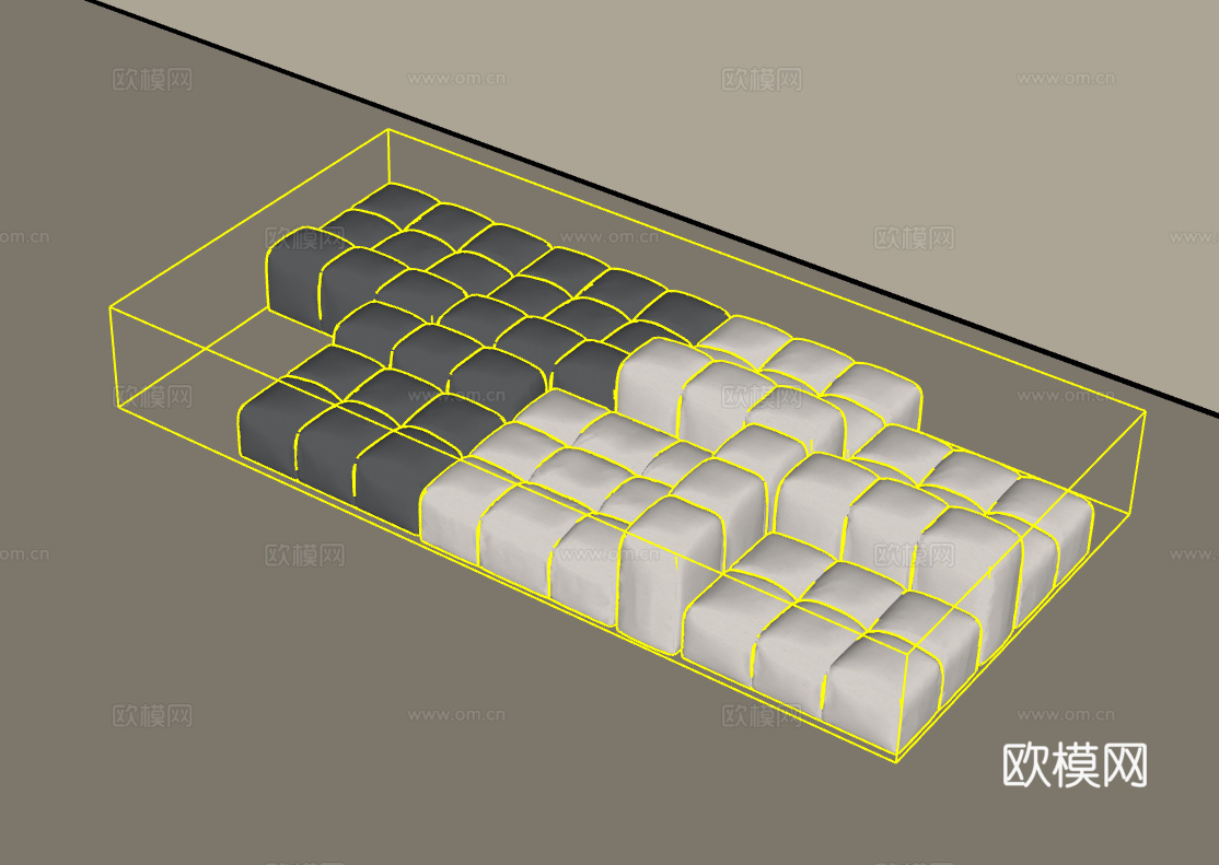 沙发组合su模型