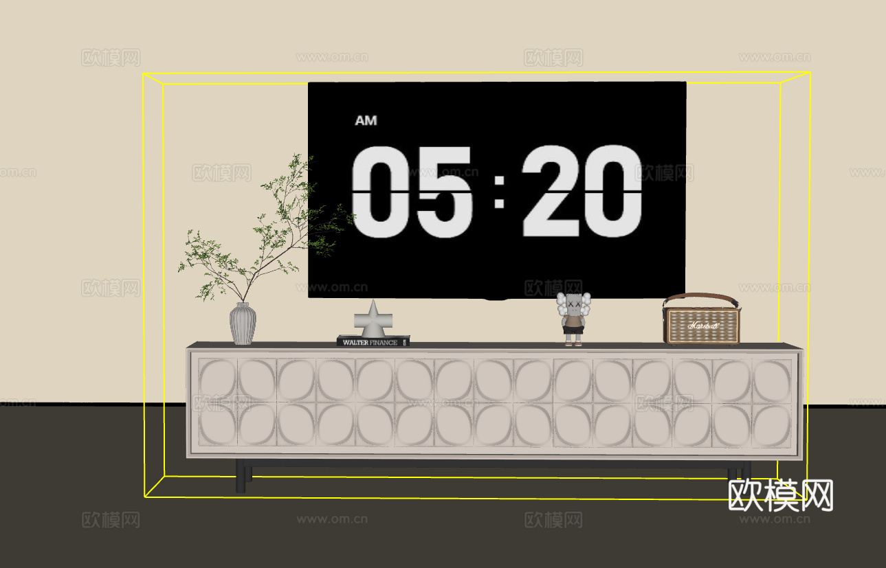 电视柜su模型