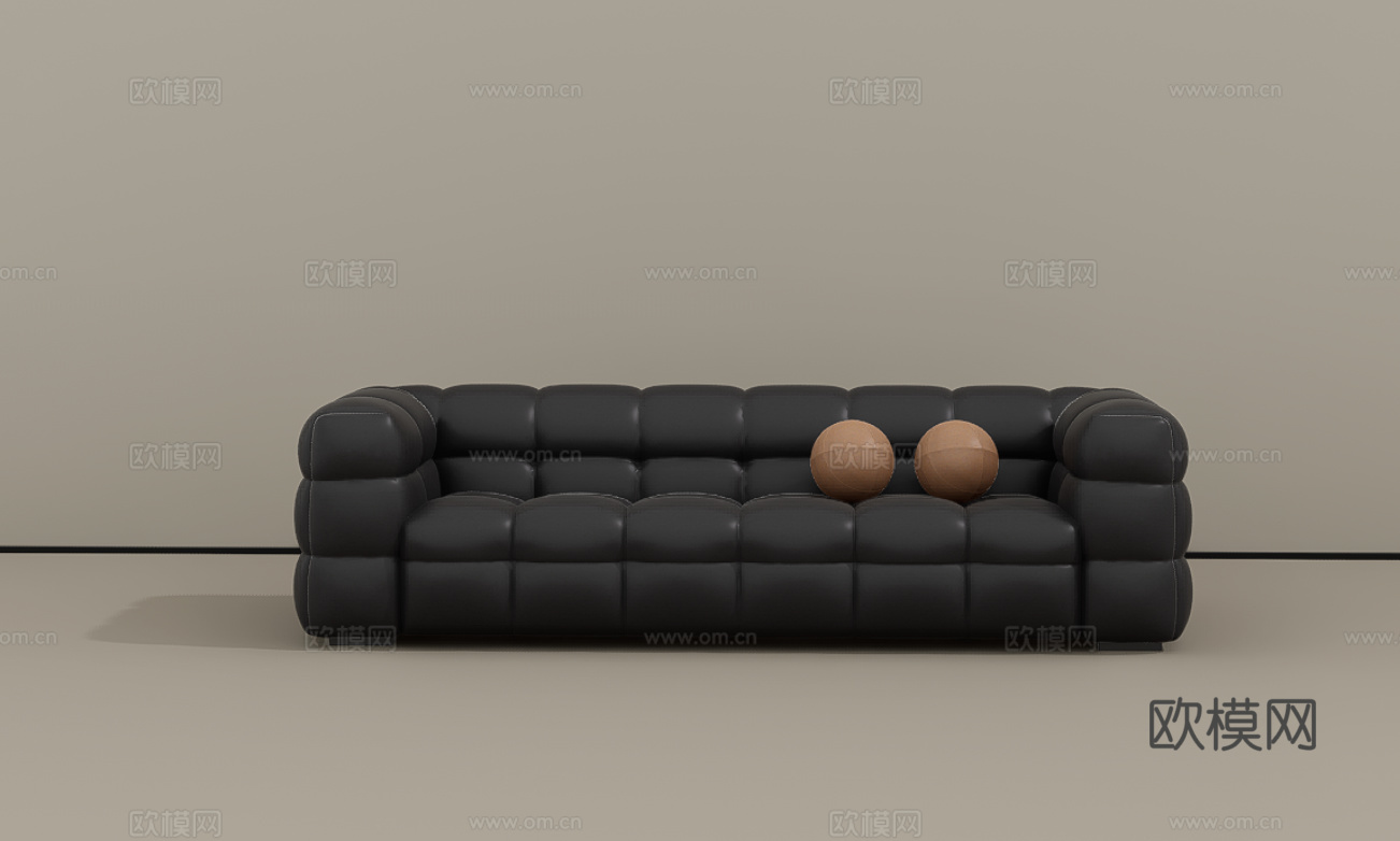 双人沙发su模型