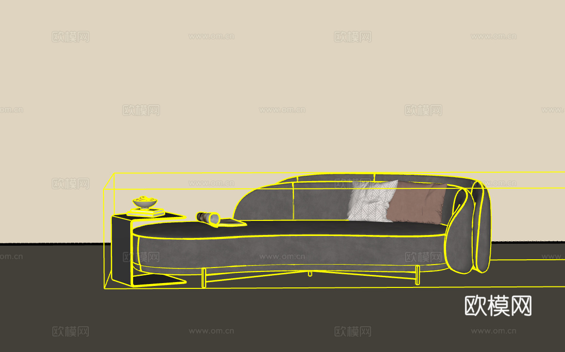 双人沙发su模型