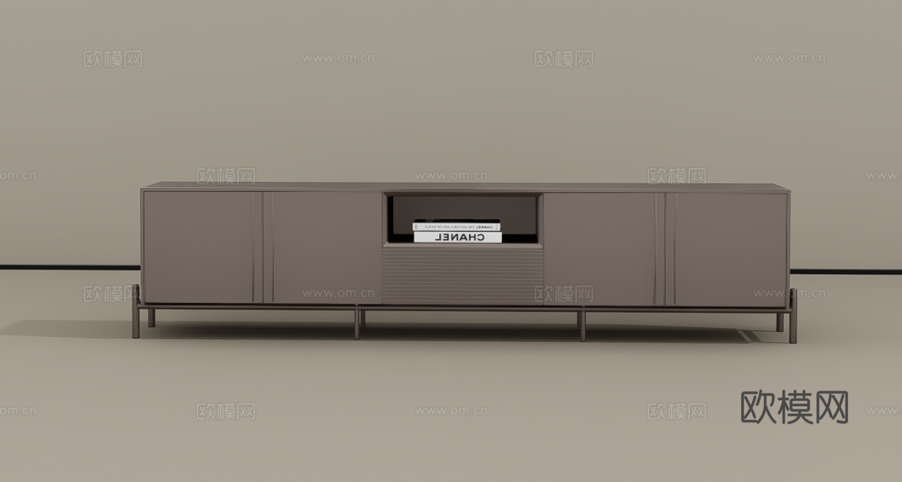 电视柜su模型下载（渲染图1）