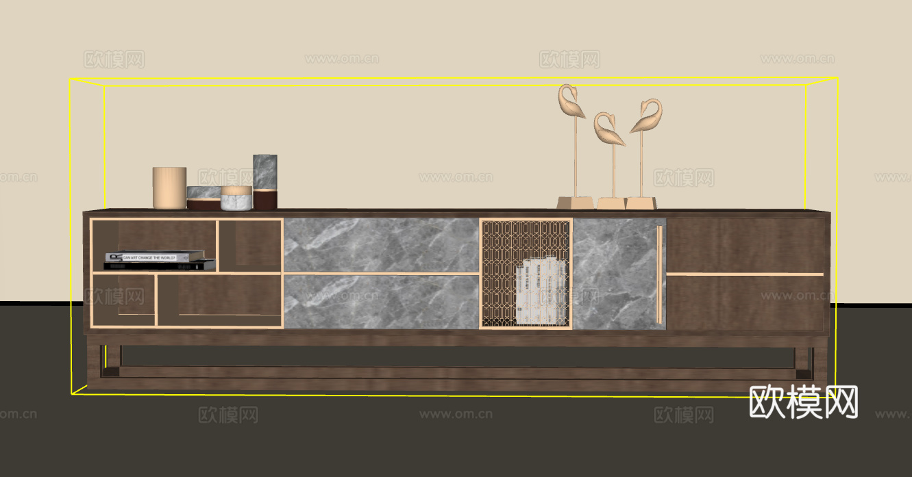电视柜su模型