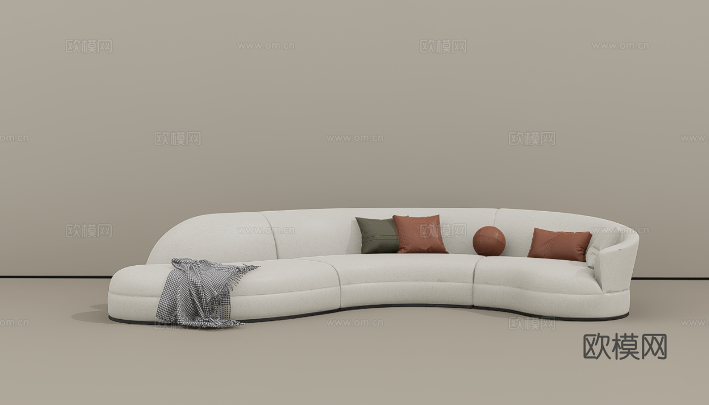 双人沙发su模型
