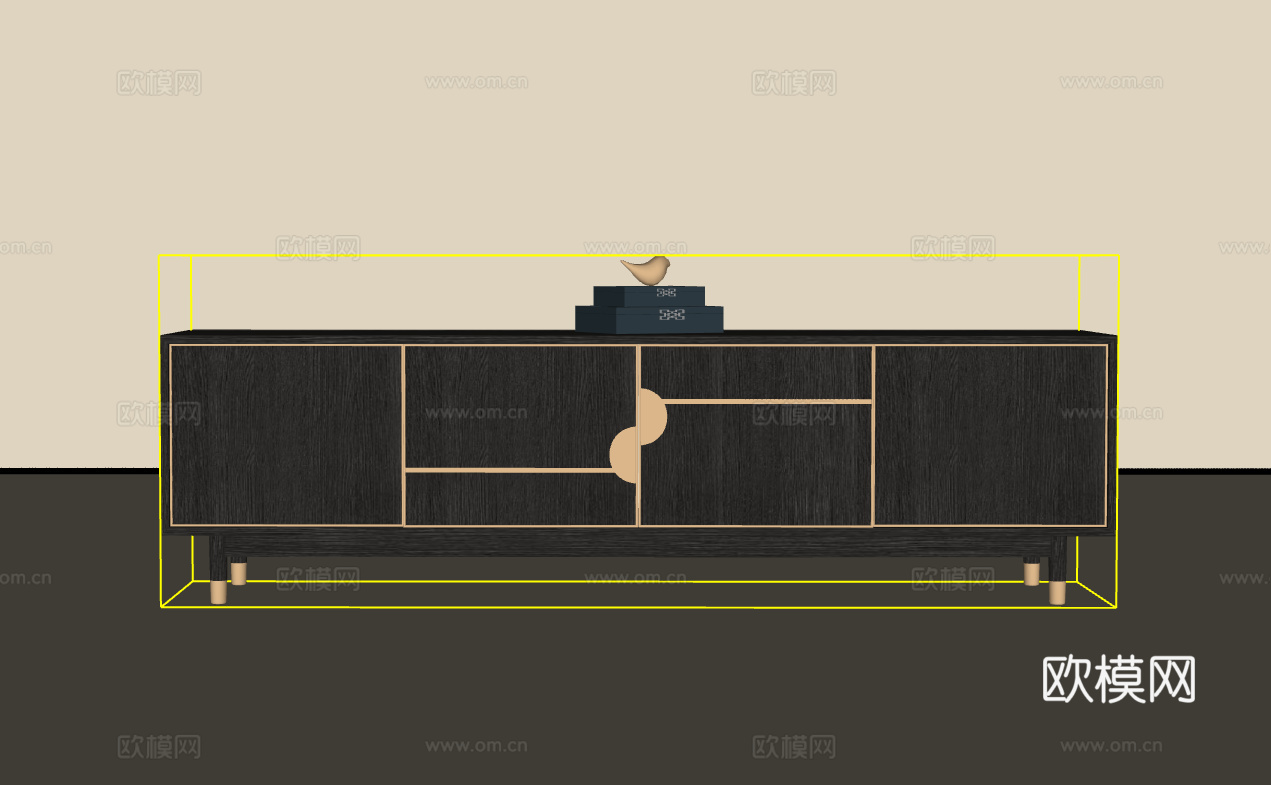 电视柜su模型