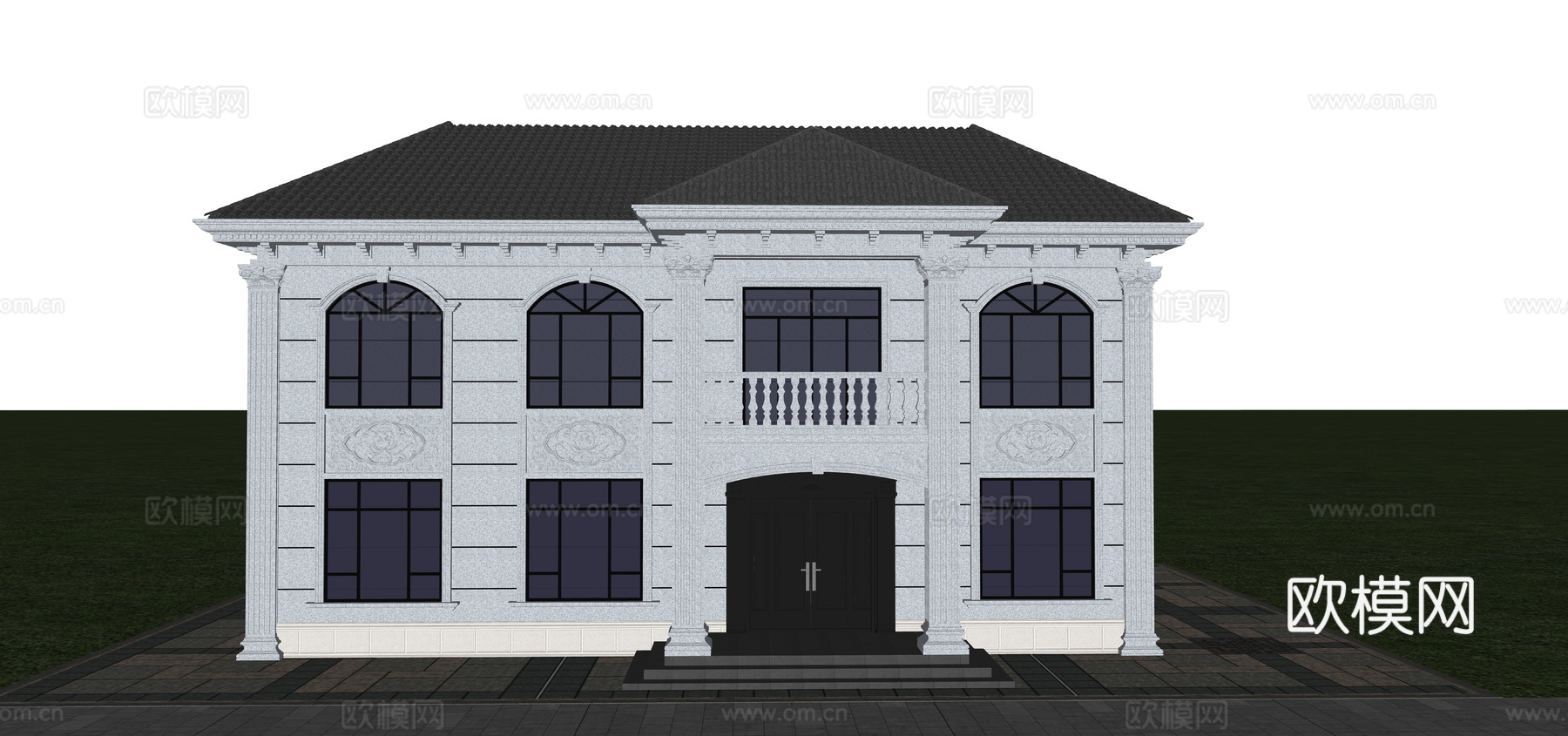 欧式独栋别墅su模型