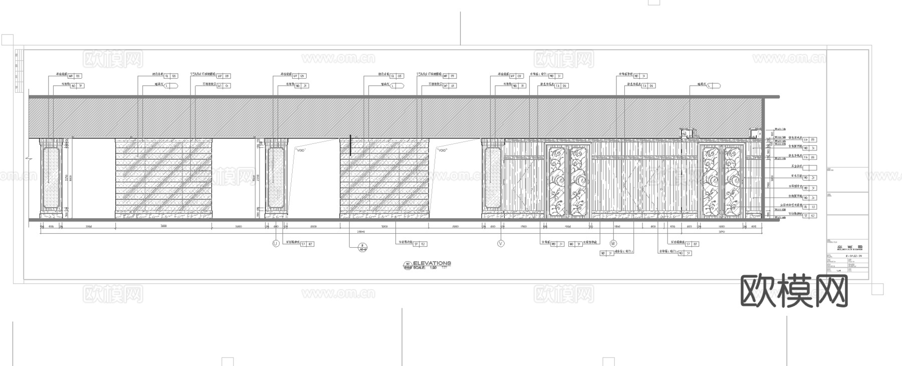 最新6套 五星酒店餐厅 中餐厅 施工图合集cad施工图