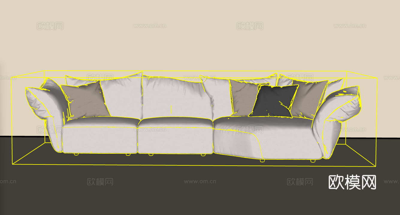 双人沙发su模型
