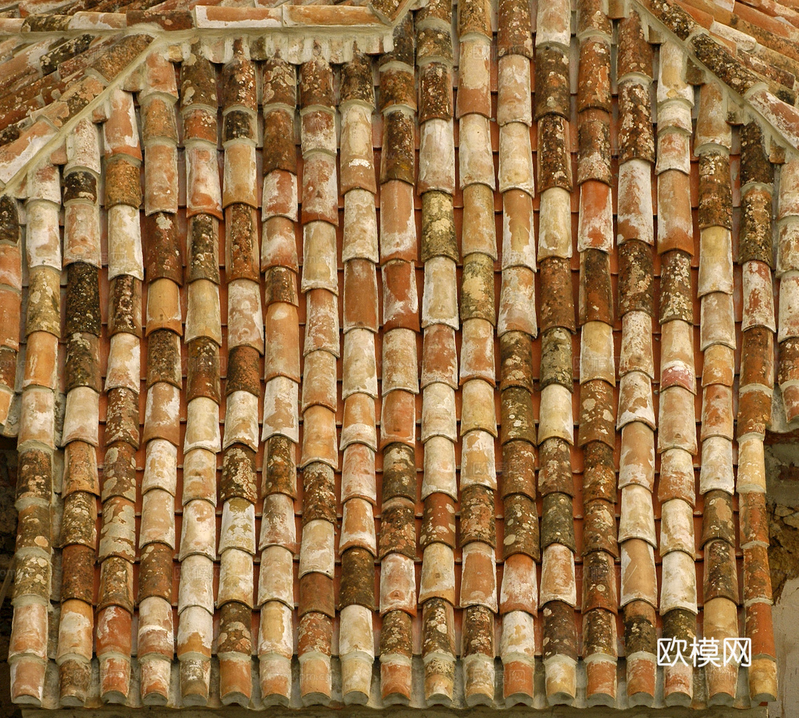 屋顶瓦片 红瓦 青瓦 房顶 中式建筑琉璃瓦